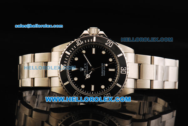 Rolex Submariner Oyster Perpetual Date Automatic Movement with Black Bezel and Dial - Click Image to Close